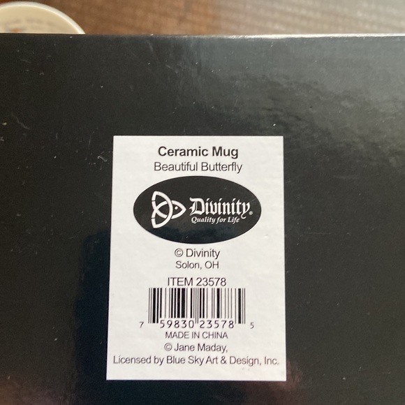 Fill your life with Love Butterfly orange & blue  Mug - Picture 7 of 9